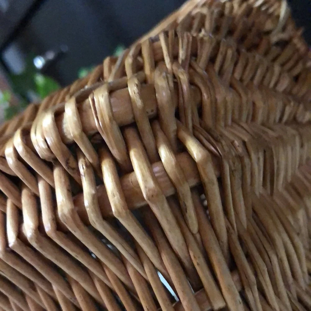 Vintage Wicker “Picnic Basket” Style Purse/Tote-9x7x5